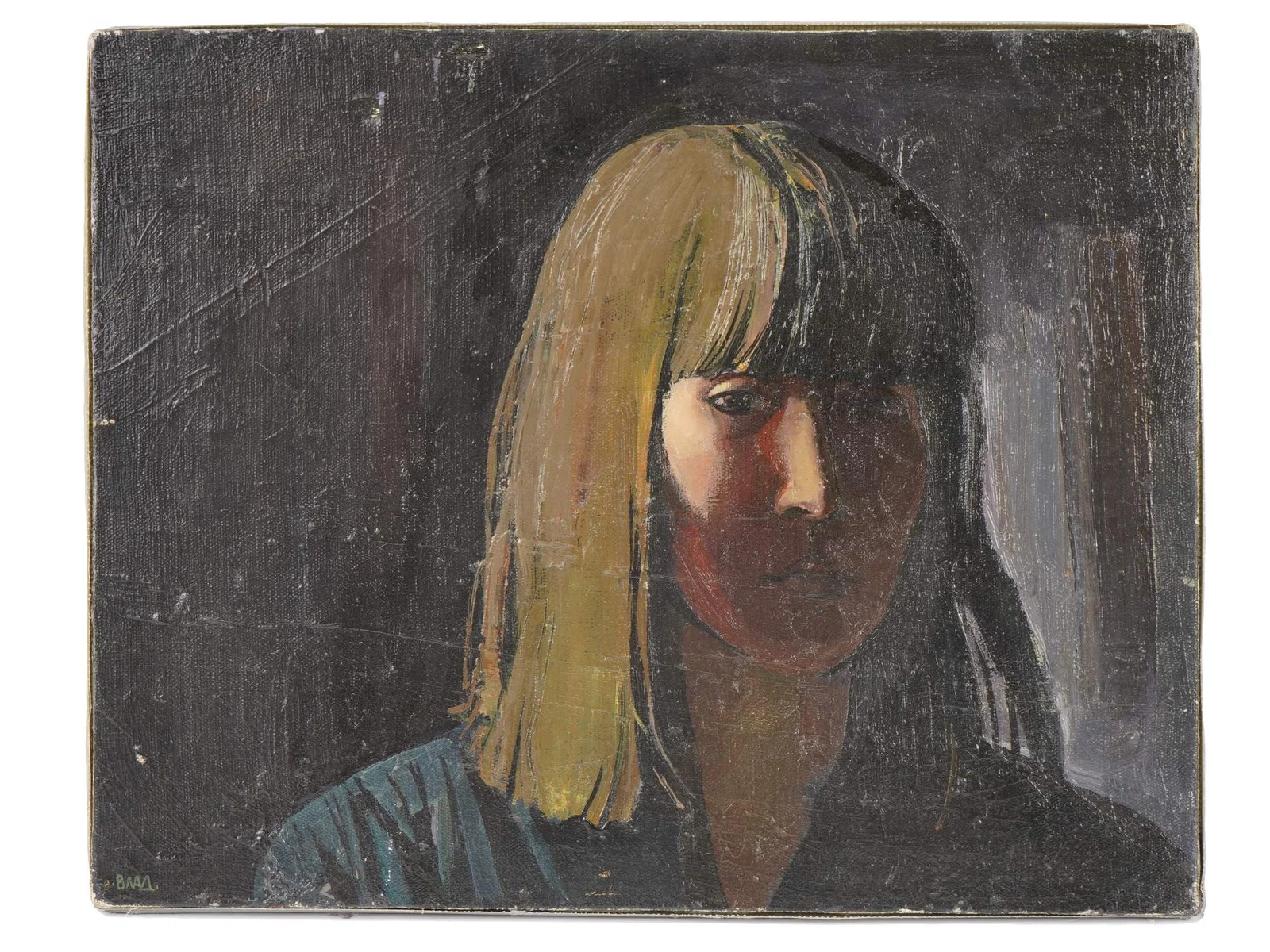 MARIA VLADIMIROVA RUSSIAN SELF PORTRAIT OIL PAINTING