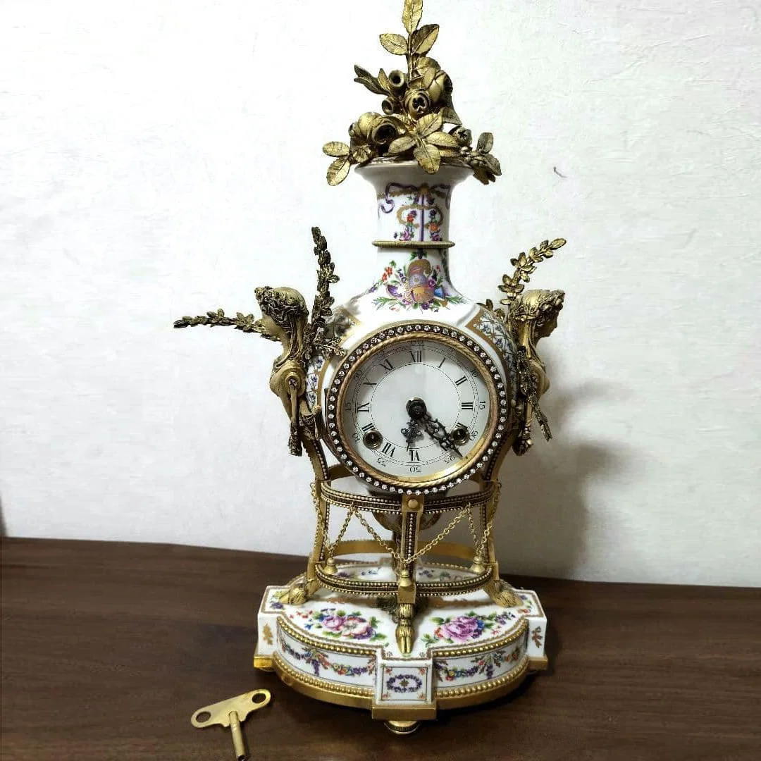 Marie Antoinette Mantel Clock, Retro Decorative Clock