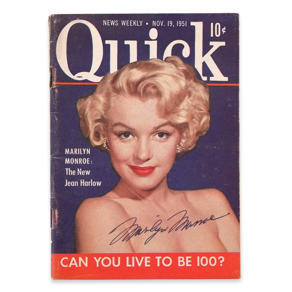 MARILYN MONROE SIGNED QUICK MAGAZINE - NOVEMBER 19, 1951