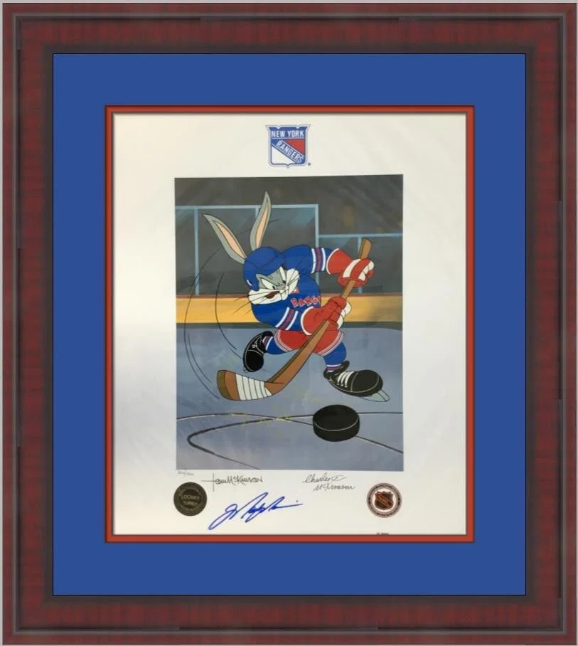 Mark Messier Limited Edition Signed Bugs Bunny Serigraph Custom Framed