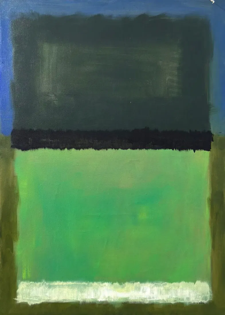 Mark Rothko American 1903 - 1970 Oil on Canvas painting in the style of. Pollock, Kline, Abstract