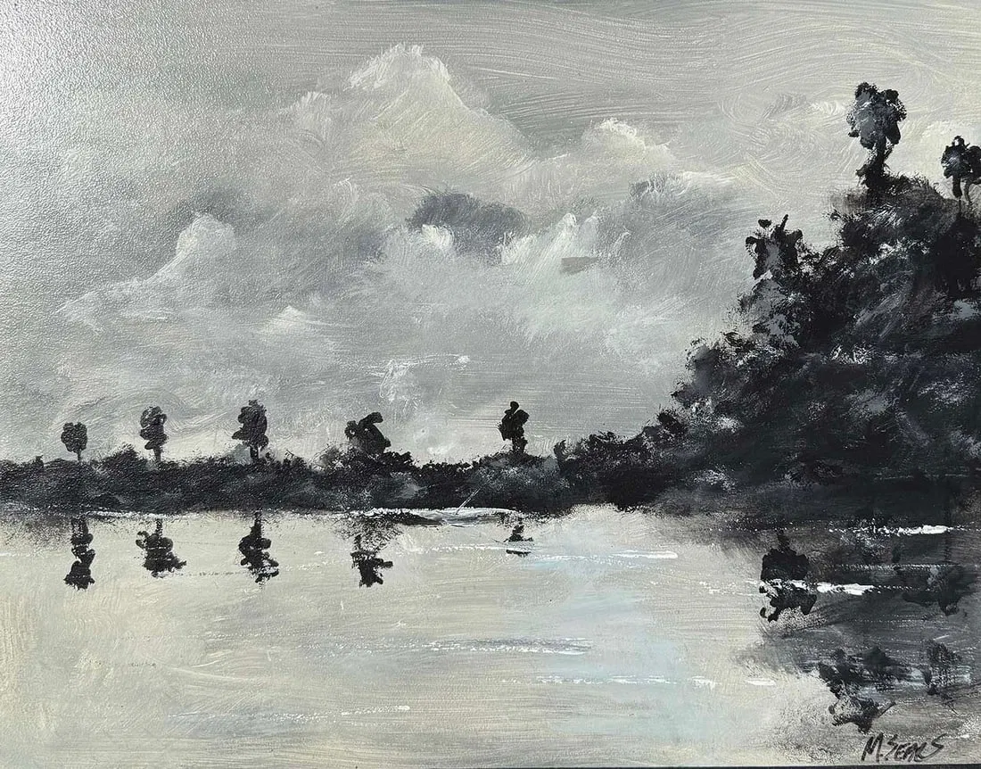 MARK SEARS FLORIDA HIGHWAYMEN-STYLE LAGOON PAINTING
