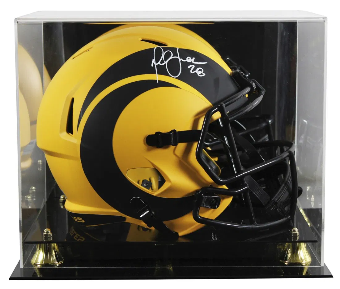Marshall Faulk Signed Rave Full Size Helmet with Case BAS Authenticated