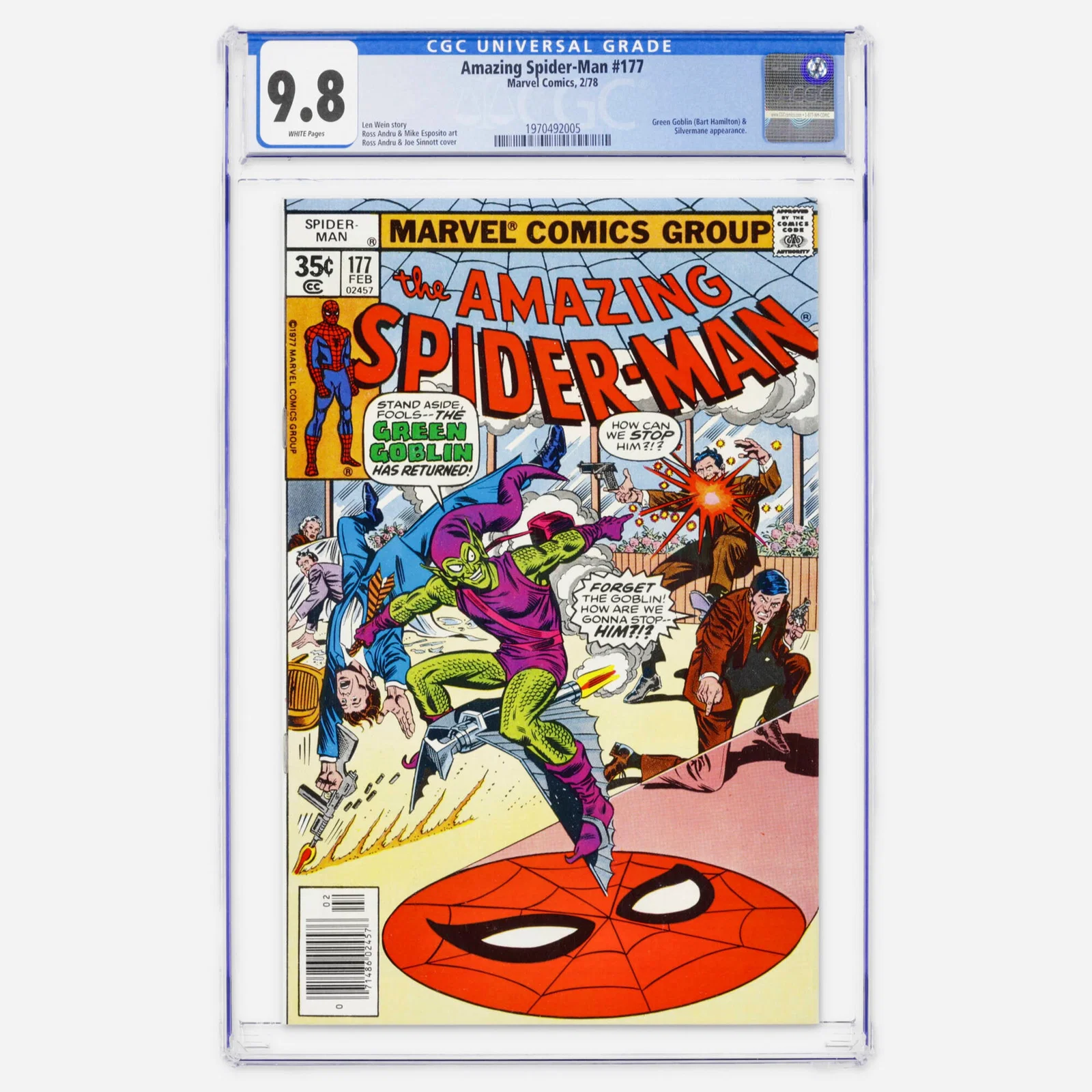 Marvel Comics Amazing Spider-Man #177 CGC 9.8