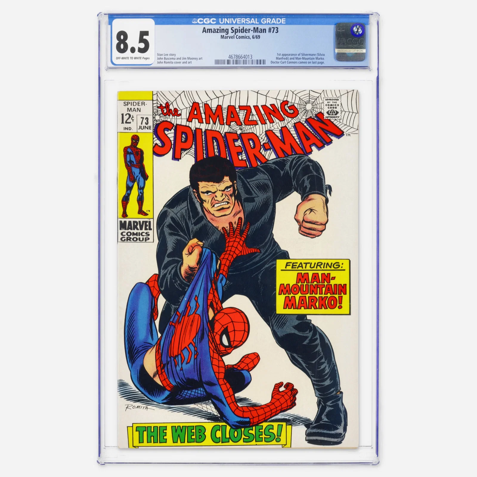 Marvel Comics Amazing Spider-Man #73 CGC 8.5