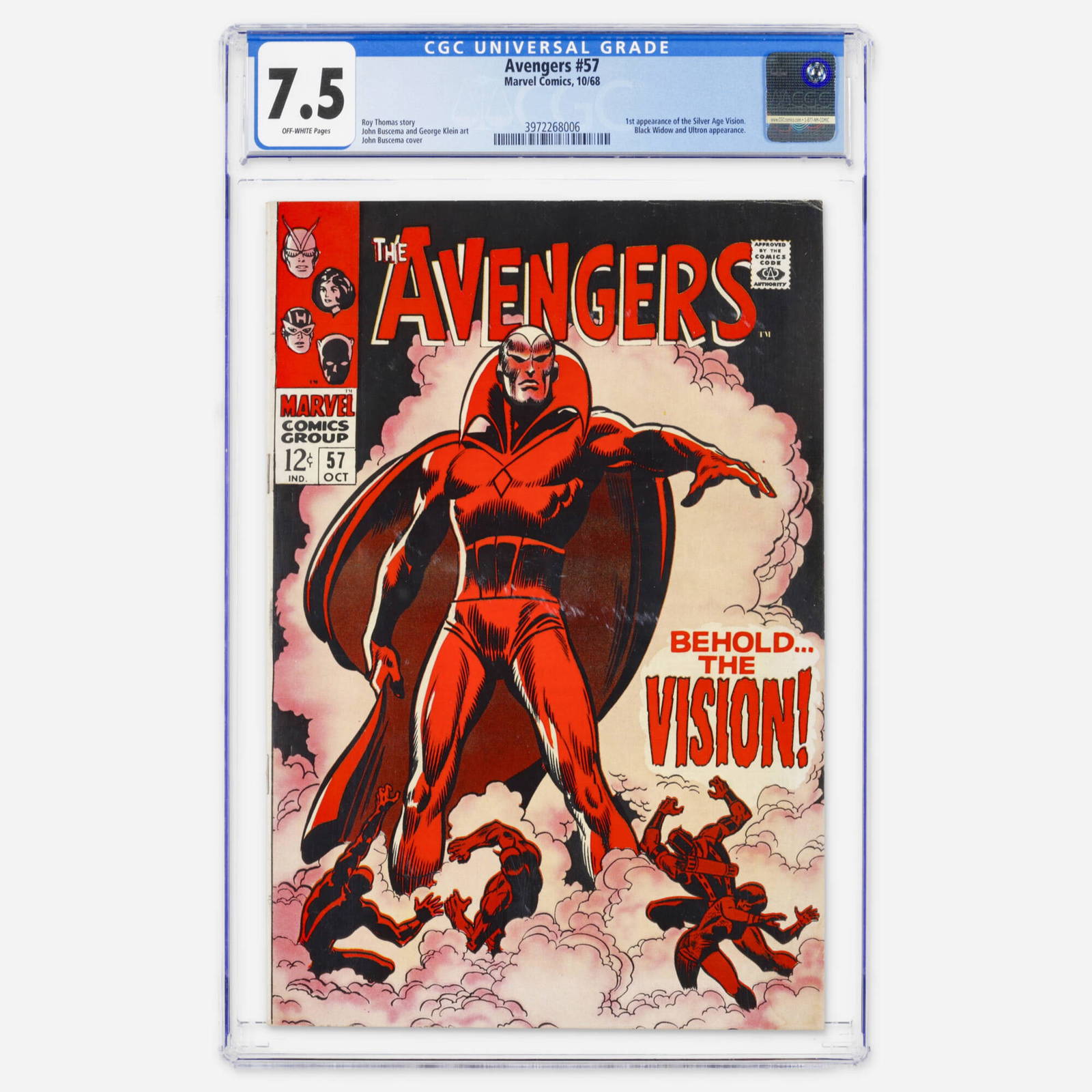 Marvel Comics Avengers #57 CGC 7.5