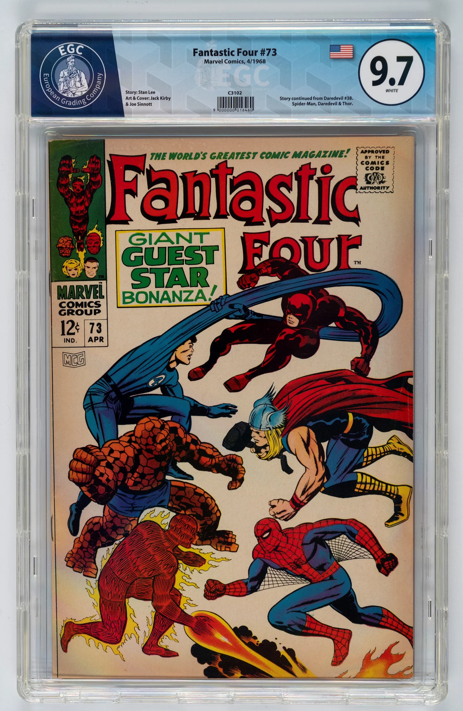 Marvel Comics - Fantastic Four #73 - 9.7 EGC, April 1968