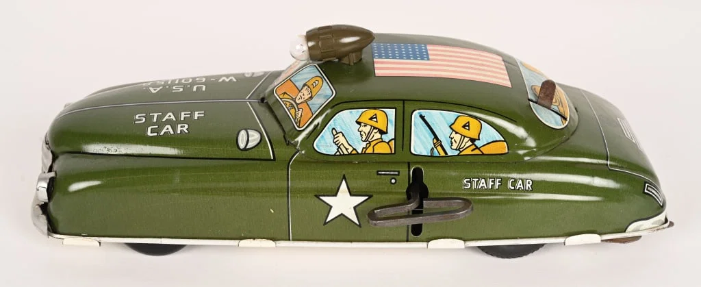 MARX TIN WINDUP ARMY STAFF CAR