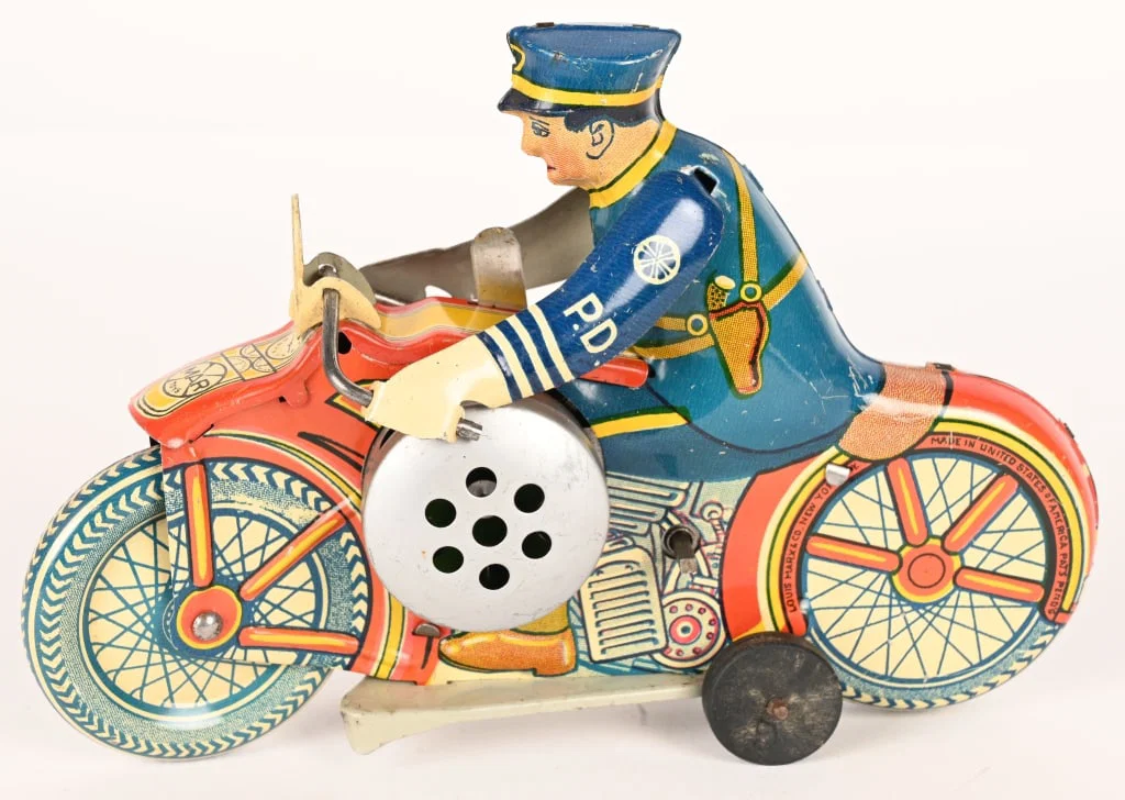 MARX TIN WINDUP PD MOTORCYCLE