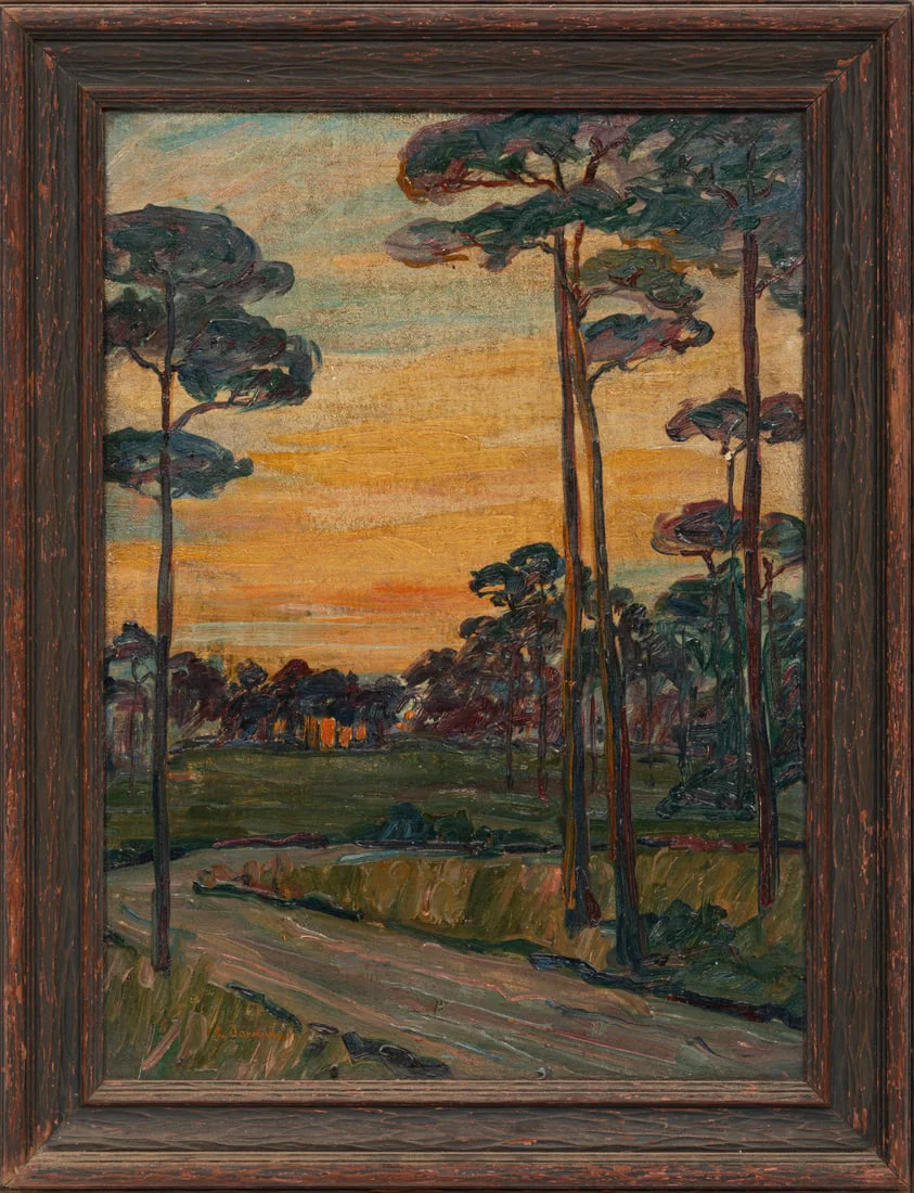 Mary Louise Liddell Jordan Hemenway, American/Louisiana 1893-1970, "Louisiana Pines", oil on canvas