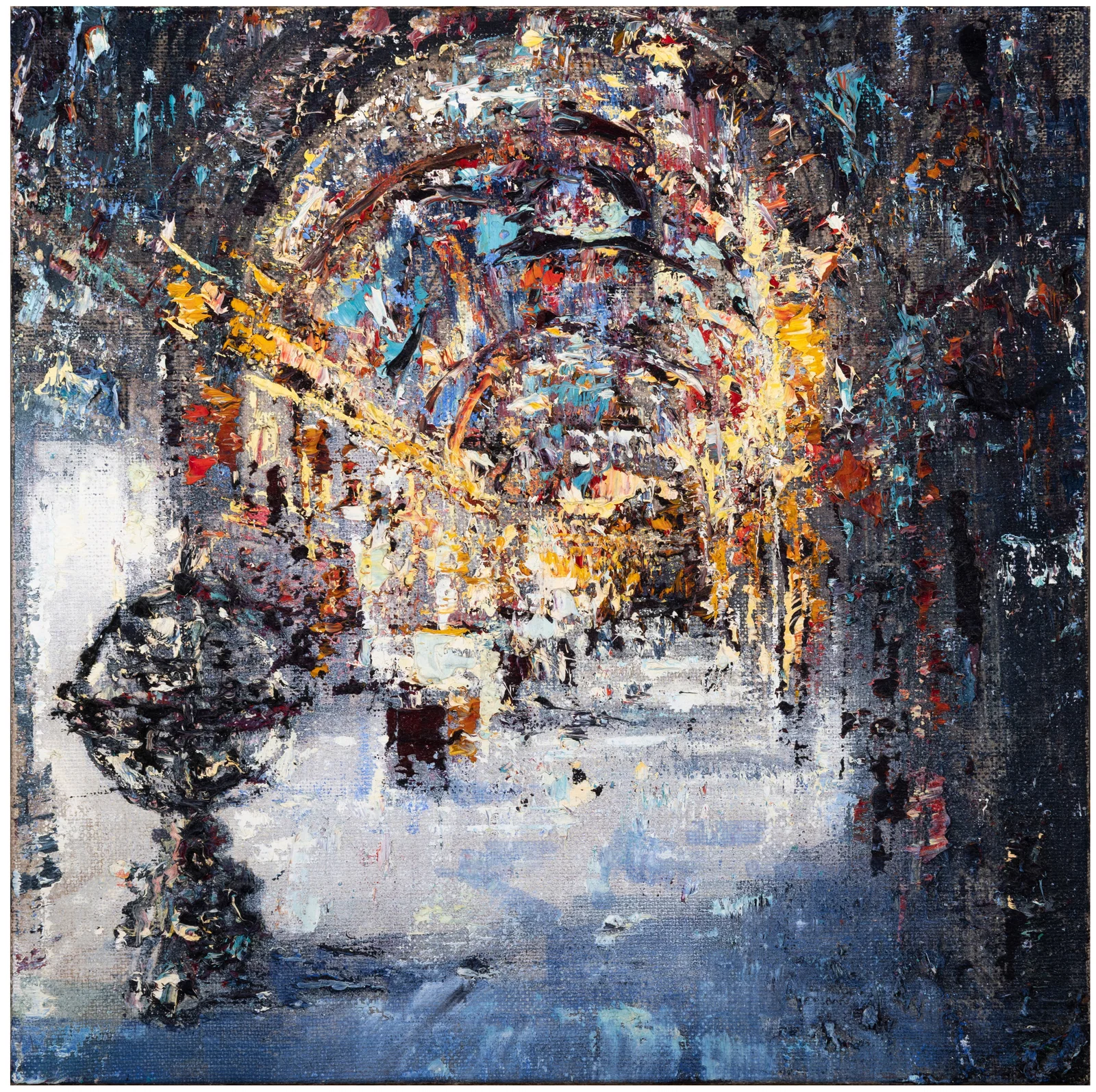 MASSIMO GIANNONI (B.1954) Untitled Oil on canvas, 30.5 x 30.5cm Signed, inscribed and dated 2021