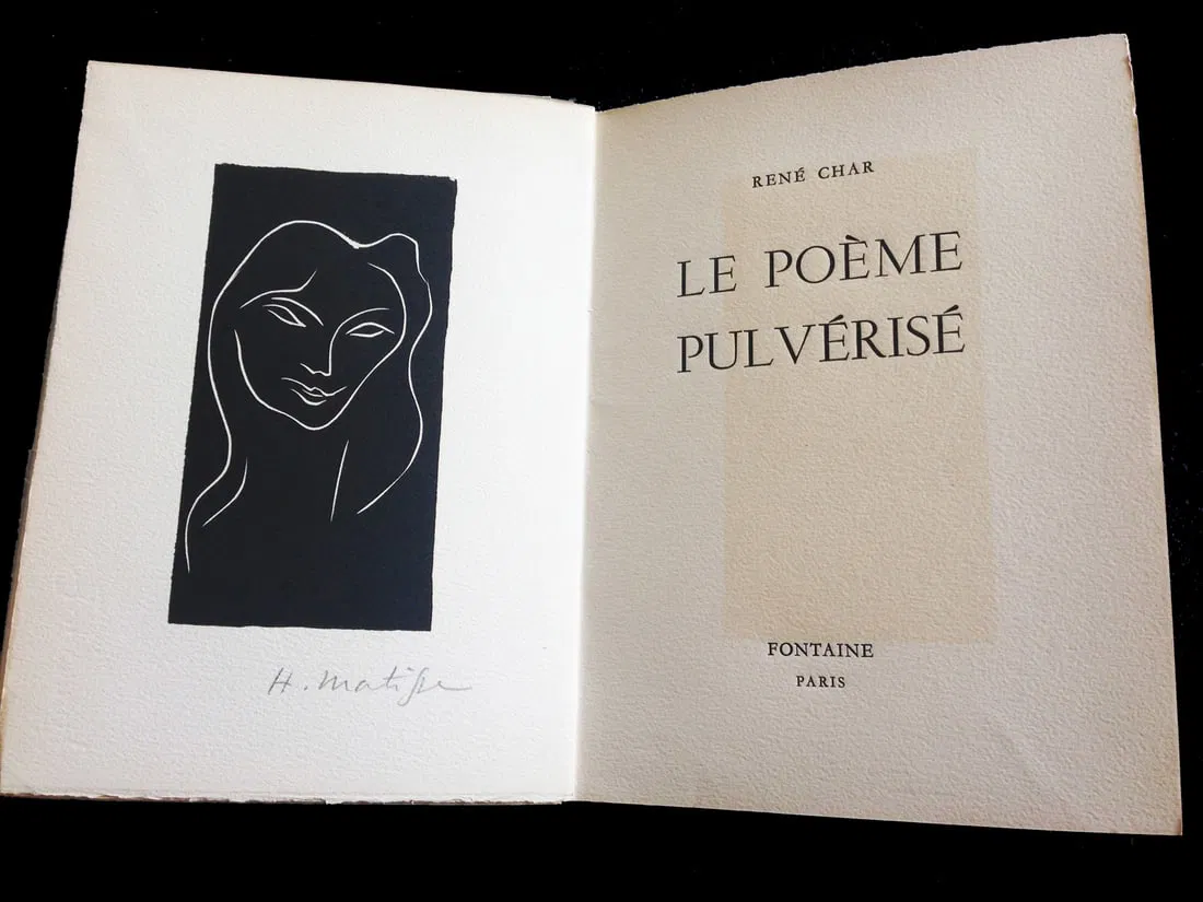 Matisse, Char. Le Poeme Pulverise 1947 With Linogravure Signed by Matisse.