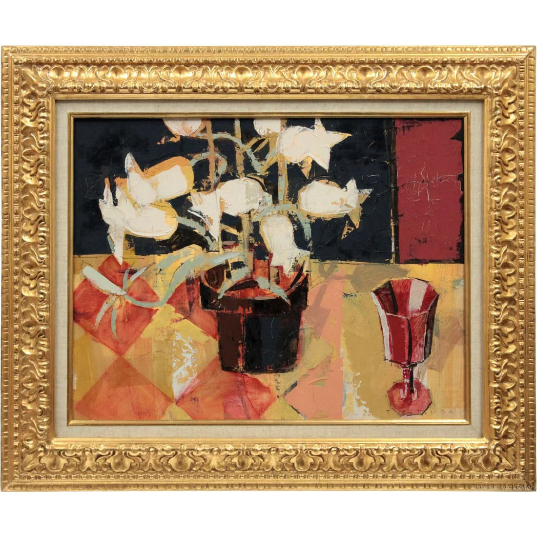 Matsuda Tamaki "Still Life with Campanula" Oil Painting