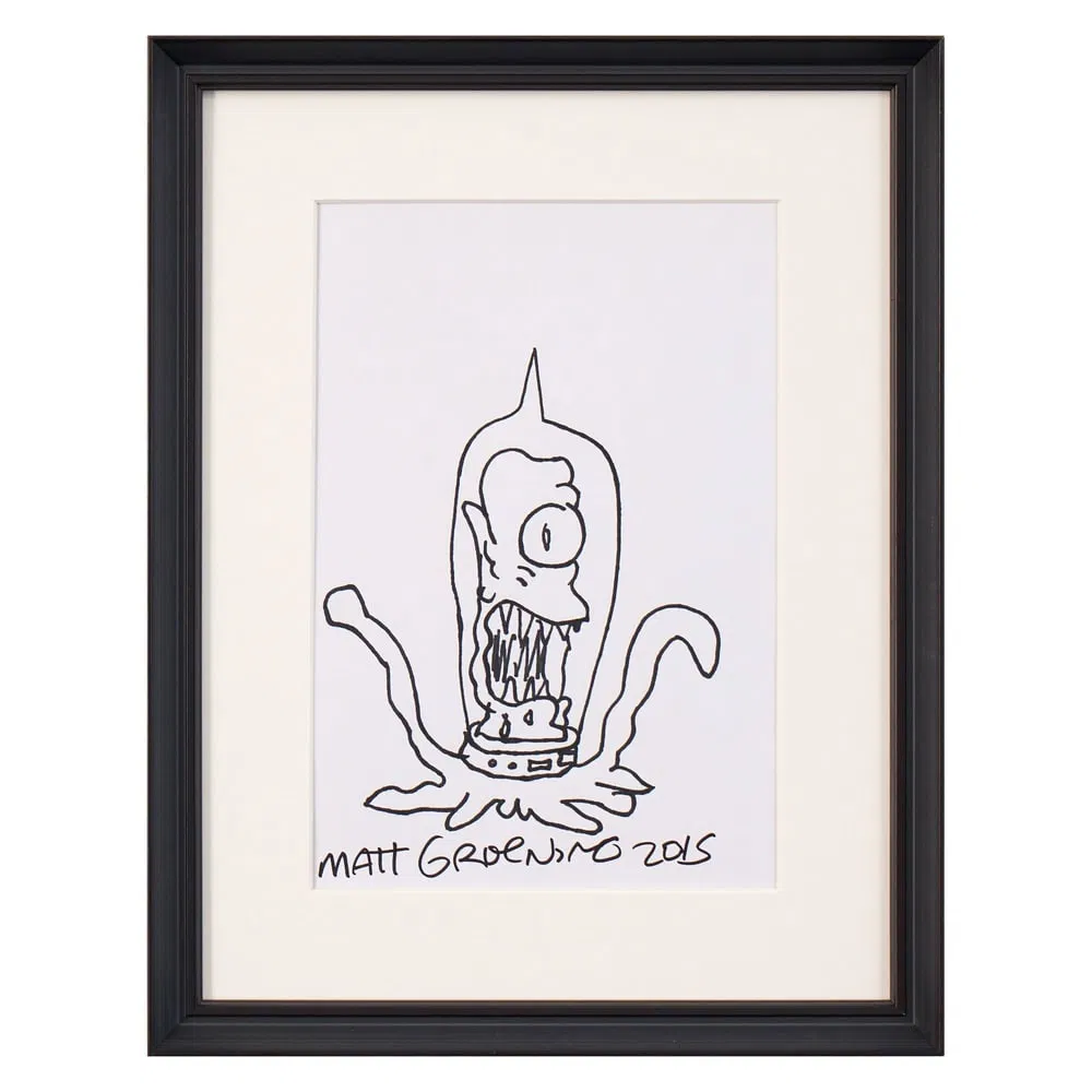 MATT GROENING SIGNED SKETCH