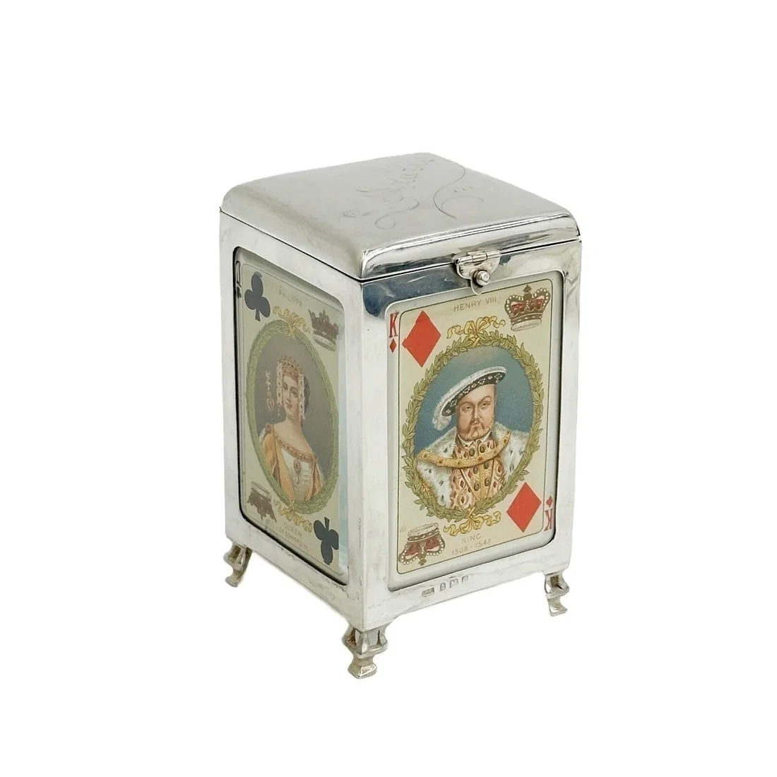 Matthew John Jessop Birmingham England Sterling Silver Mounted Card Case 1902