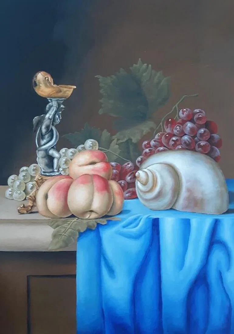 Matthew Koehler : Still Life with Peaches and Shell