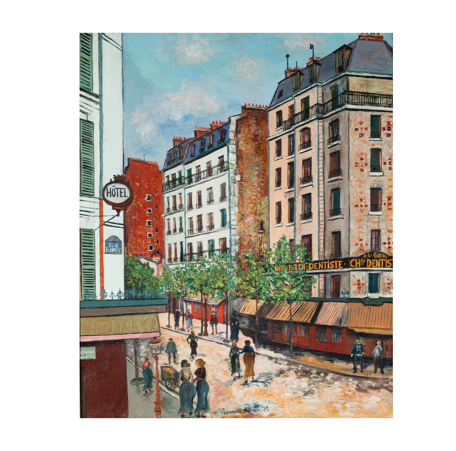 Maurice (Valadon) Utrillo (1883 - 1955): Rue a Montmartre