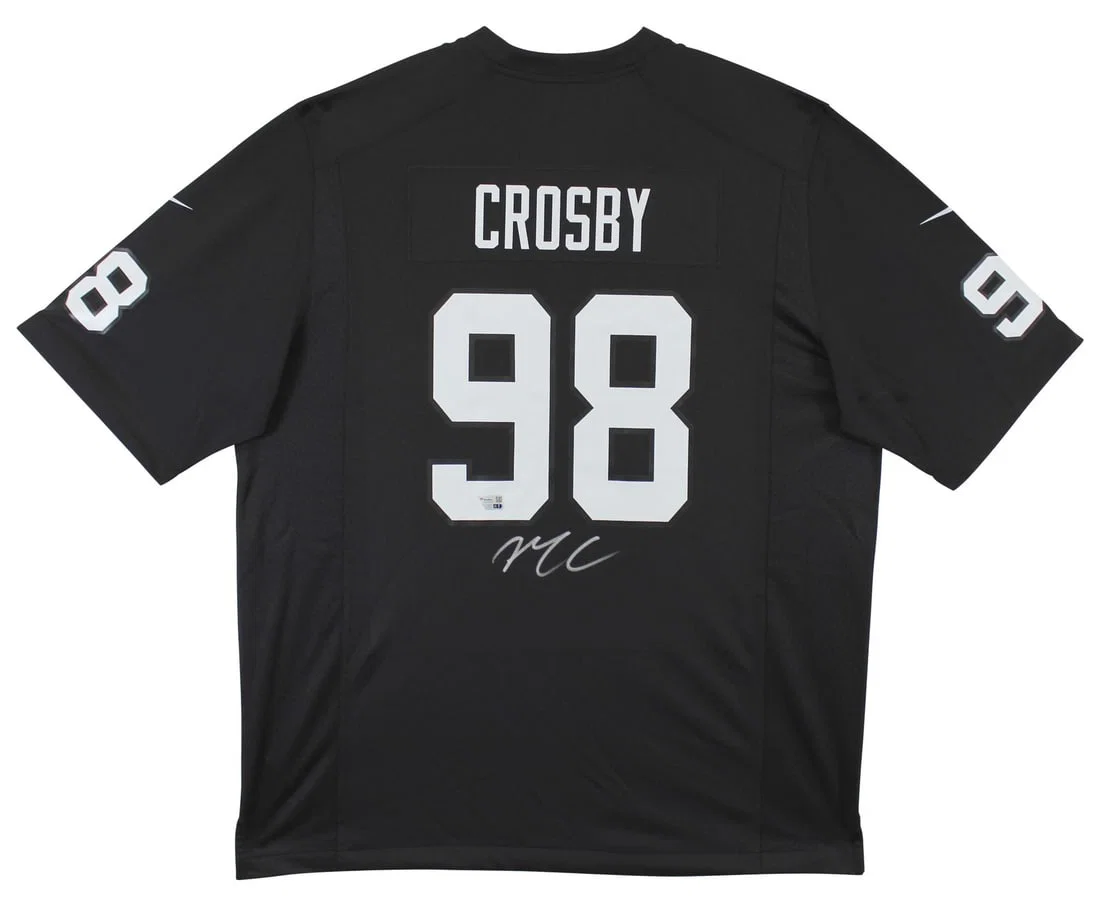 Maxx Crosby Signed Black Nike Raiders Jersey Fanatics Authenticated Autograph