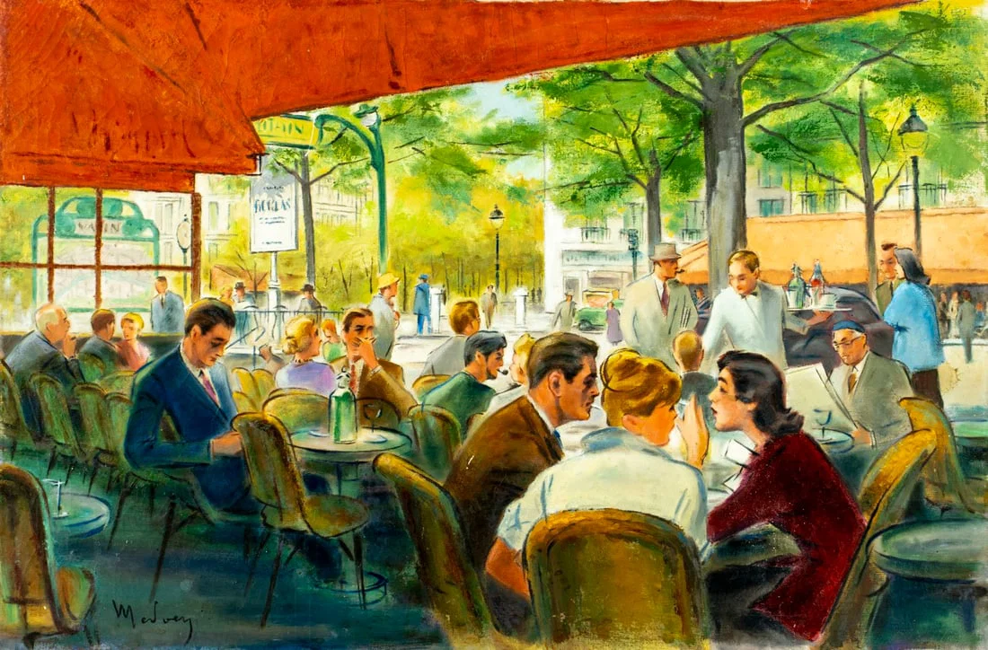 Medvey (US,20C) oil painting