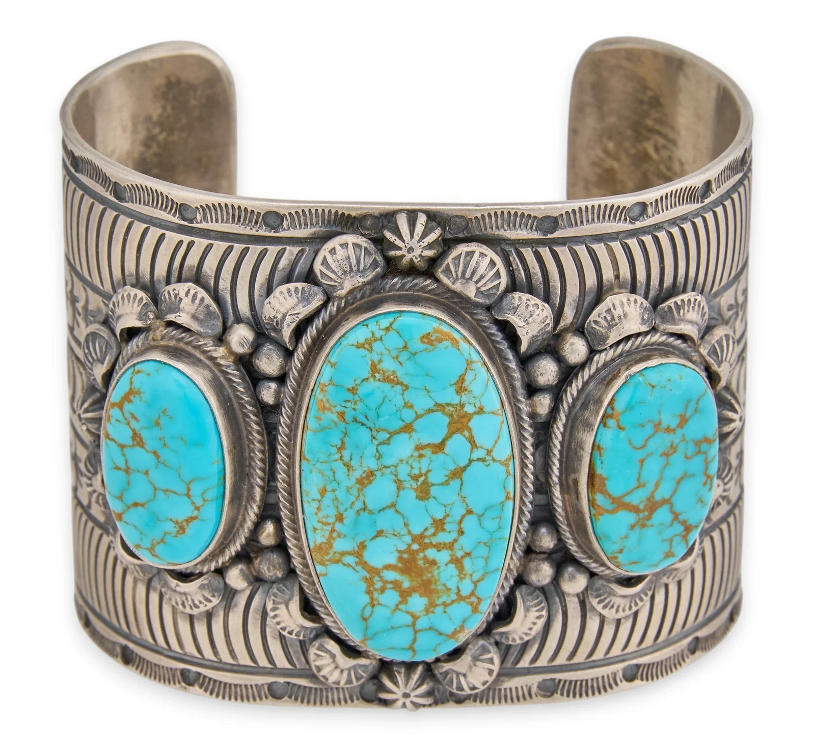 Melvin Francis, Navajo Sterling & Turquoise Cuff