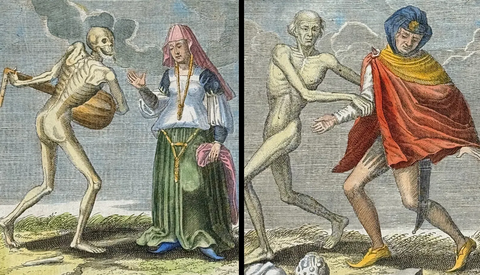 Merian - Pair of Dance of Death Engravings