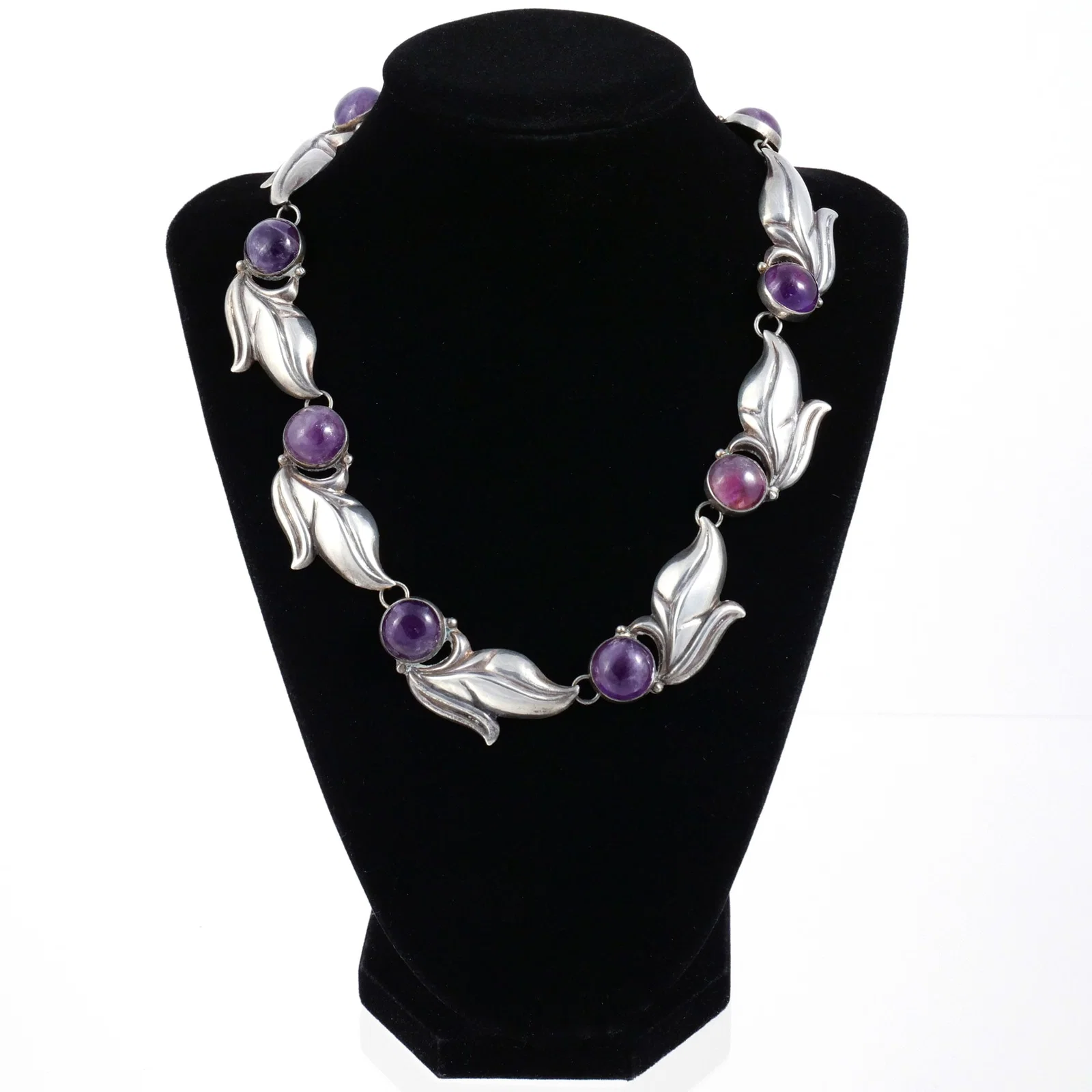 MEXICAN STERLING SILVER AND AMETHYST NECKLACE