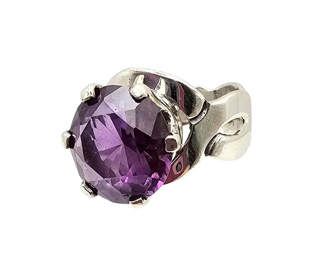 Mexico Taxco Sterling Alexandrite Ring Size 7.5