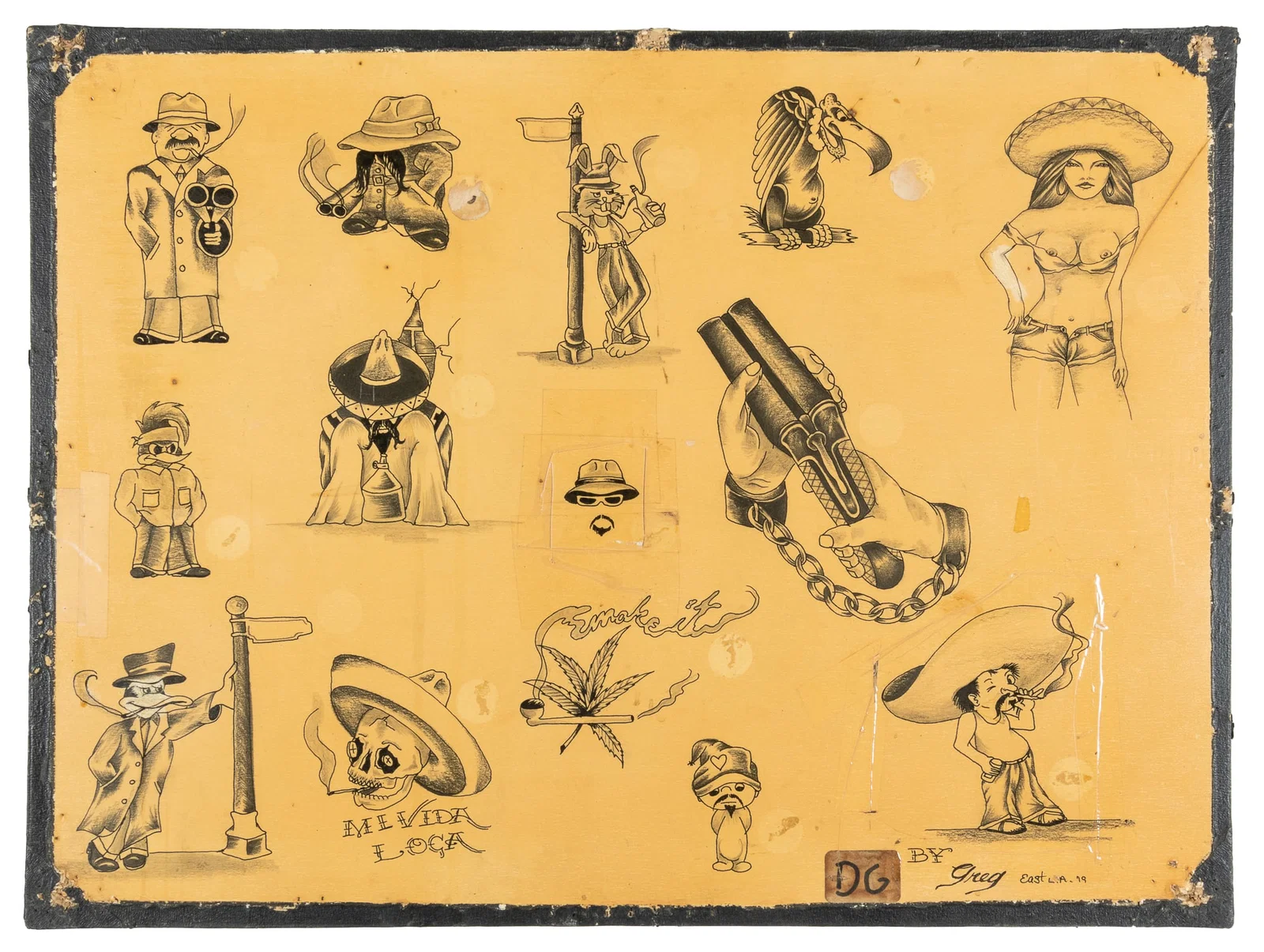 Mi Vida Loca and Other Chicano Style Flash Designs by Greg James. East LA, 1979