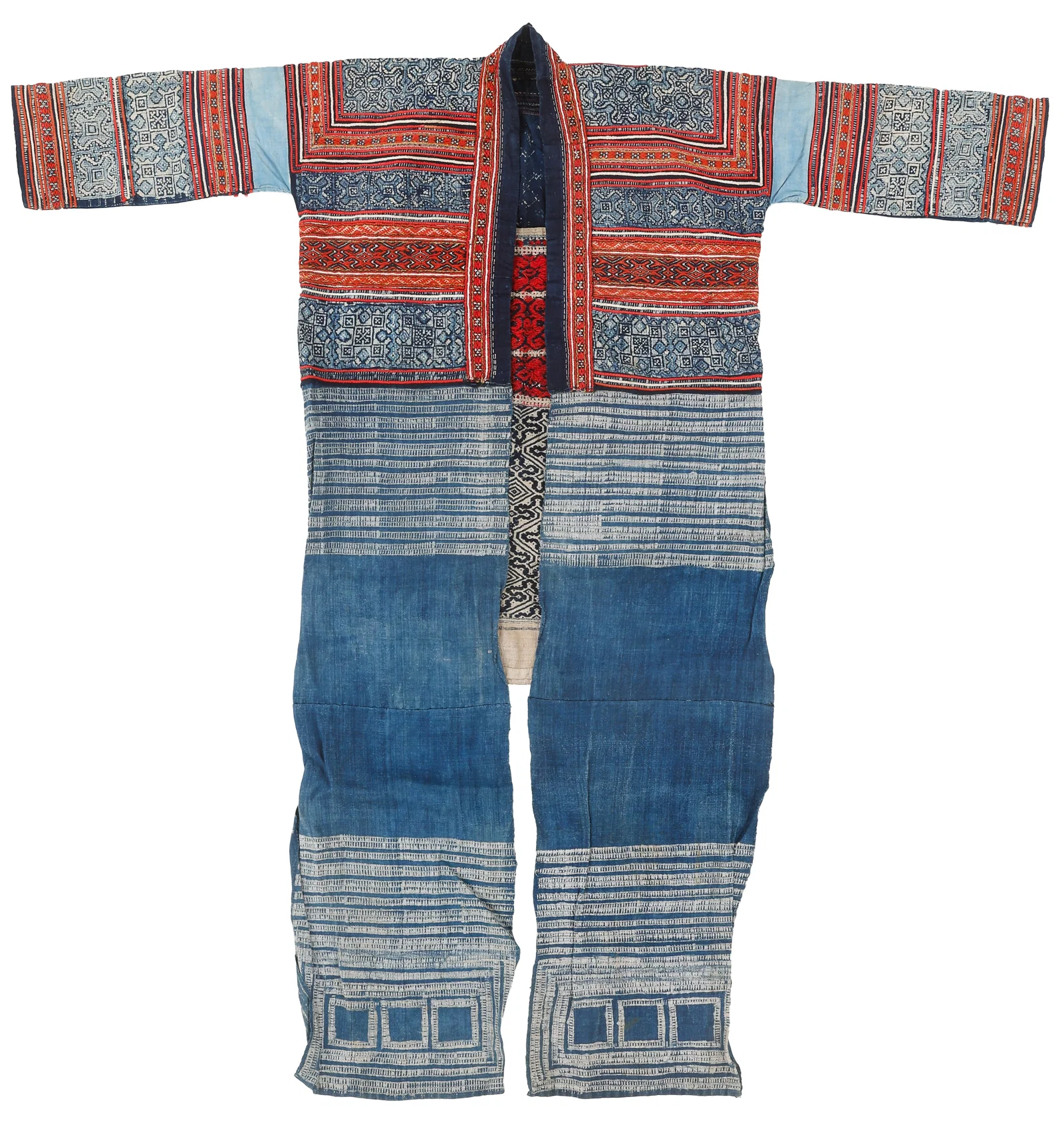 Miao Embroidered Jacket with Batik, Early/Mid 20th C.