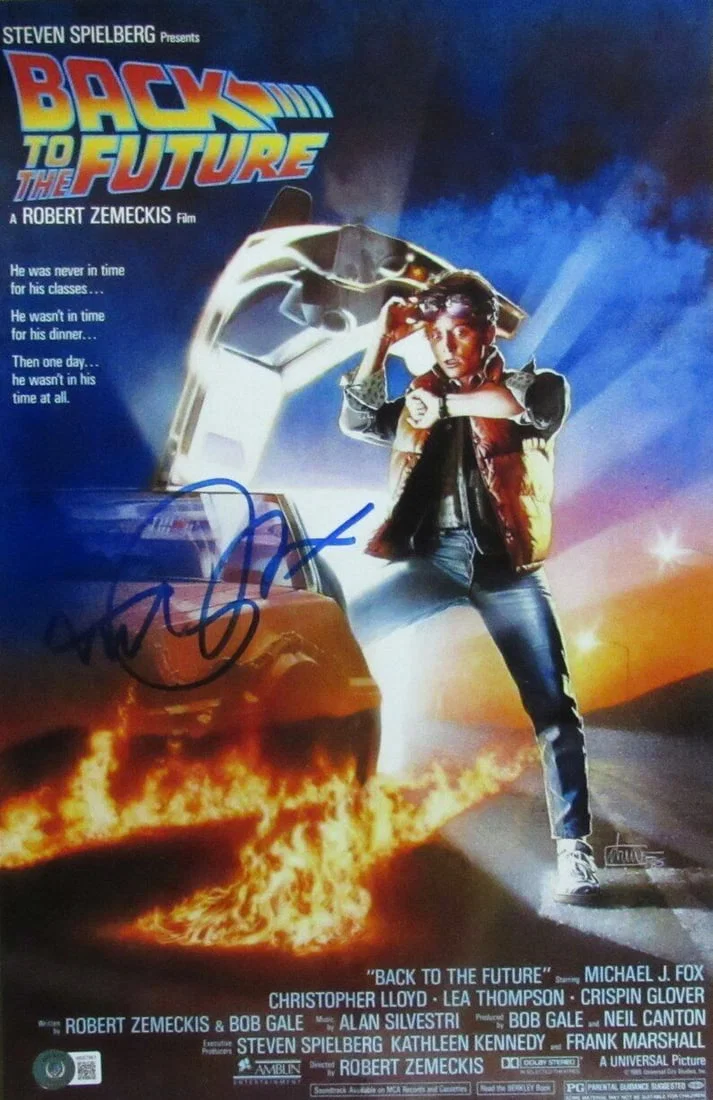 Michael J Fox Autographed 11x17 Poster Back To The Future Beckett Authenticated
