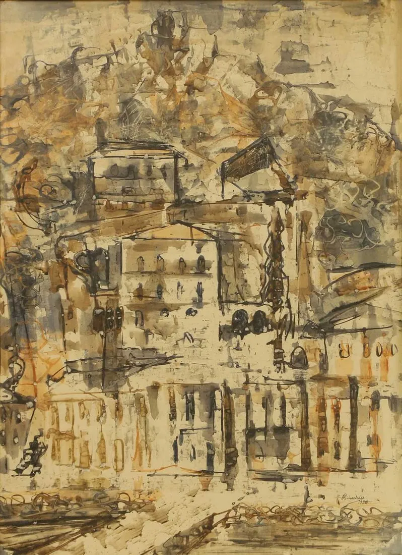 ▲ Michael Michaelides (Cypriot-British, 1923-2015) '`Hydra', Aegean Island
