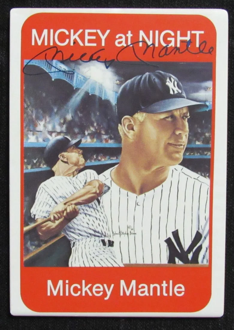 Mickey Mantle HOF Signed 1969 Ceramic Baseball Card PSA Authenticated 701/1500