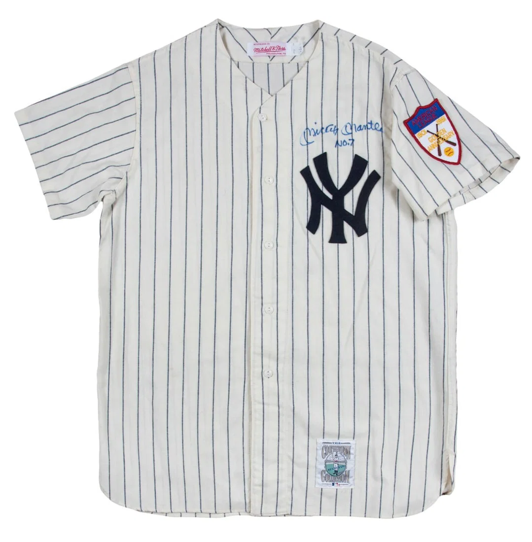 Mickey Mantle Signed 1951 NY Yankees Rookie Jersey Beckett COA