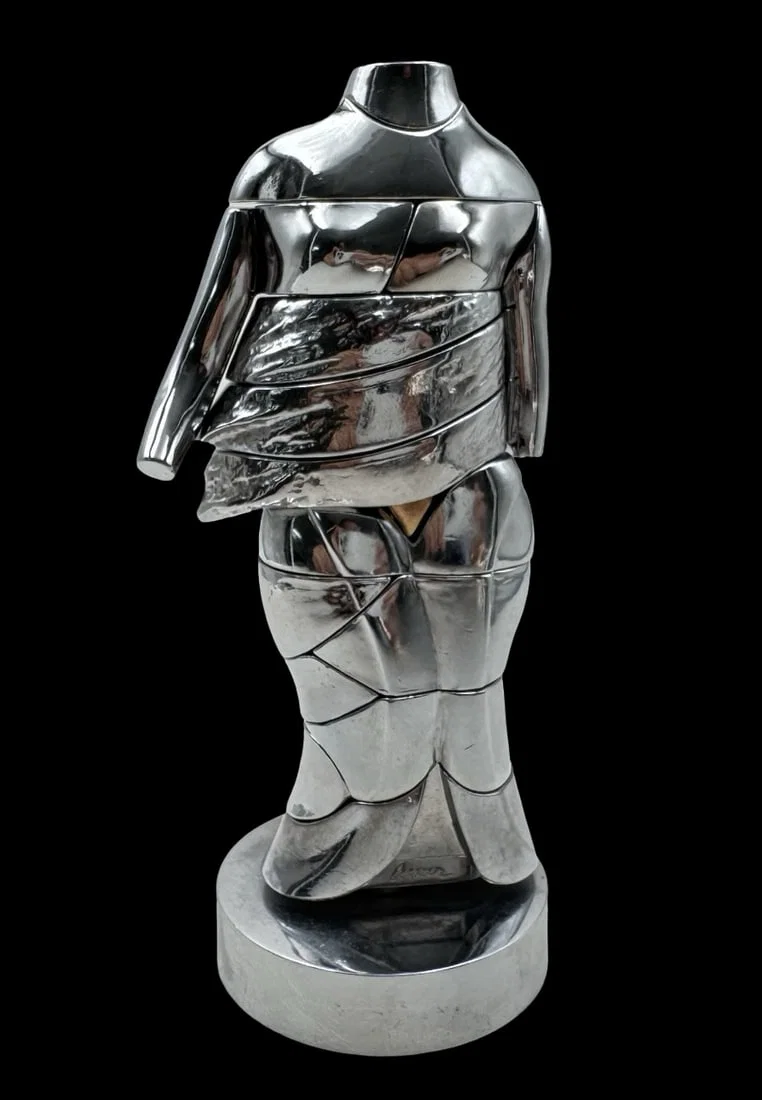 Mid-Century ca. 1960s MIGUEL ORTIZ BERROCAL Puzzle Sculpture "La Mini Cariatide" /w Book