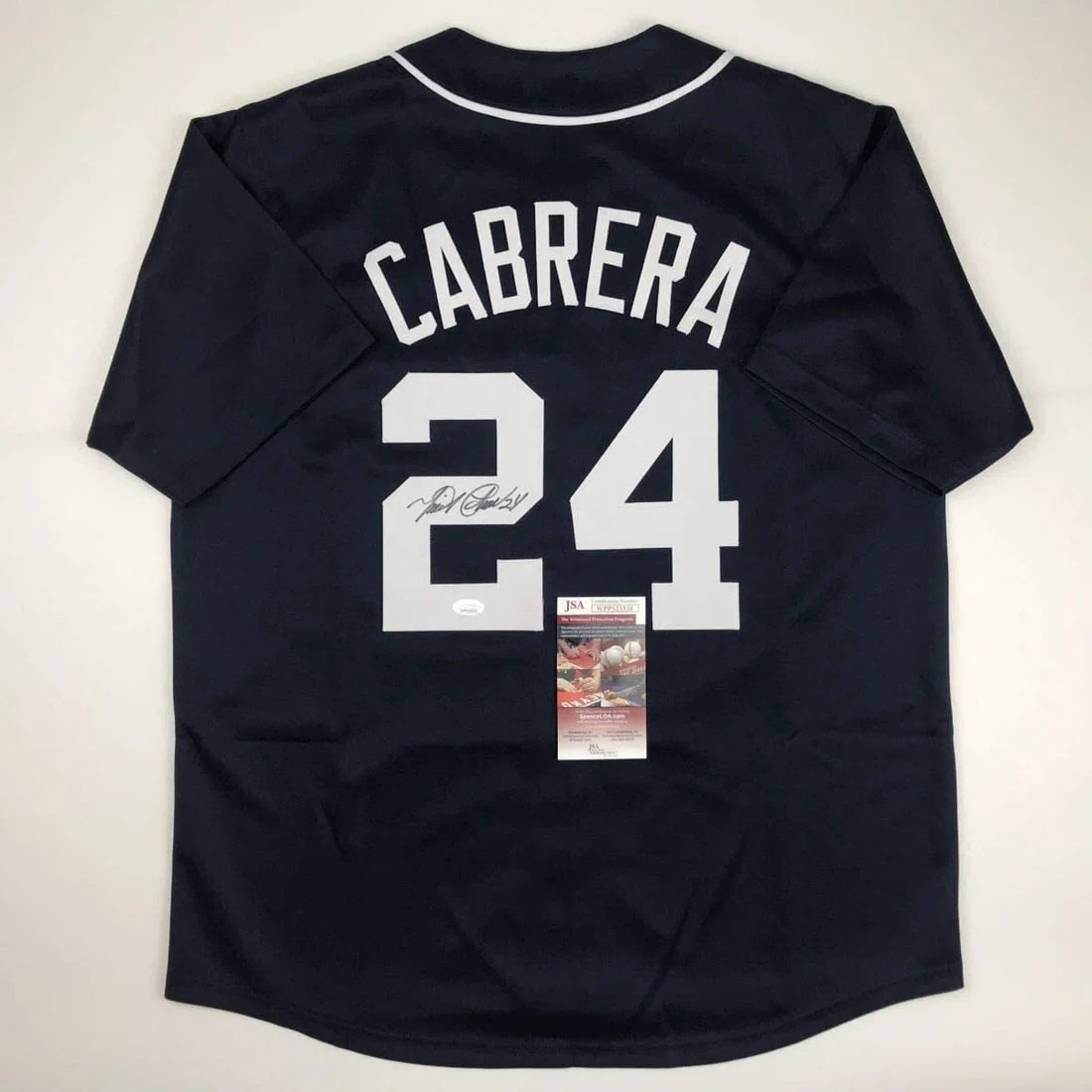 Miguel Cabrera Autographed Detroit Tigers Blue Jersey with JSA Certification