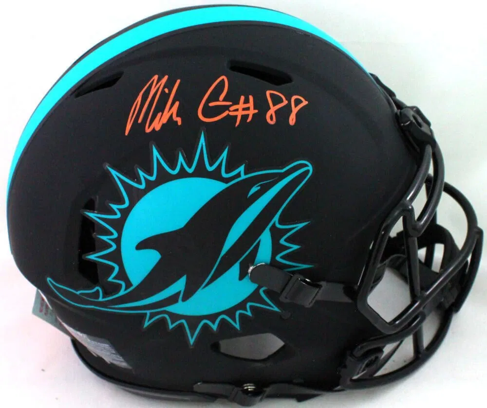 Mike Gesicki Signed Miami Dolphins Eclipse Speed Helmet Beckett Authenticated