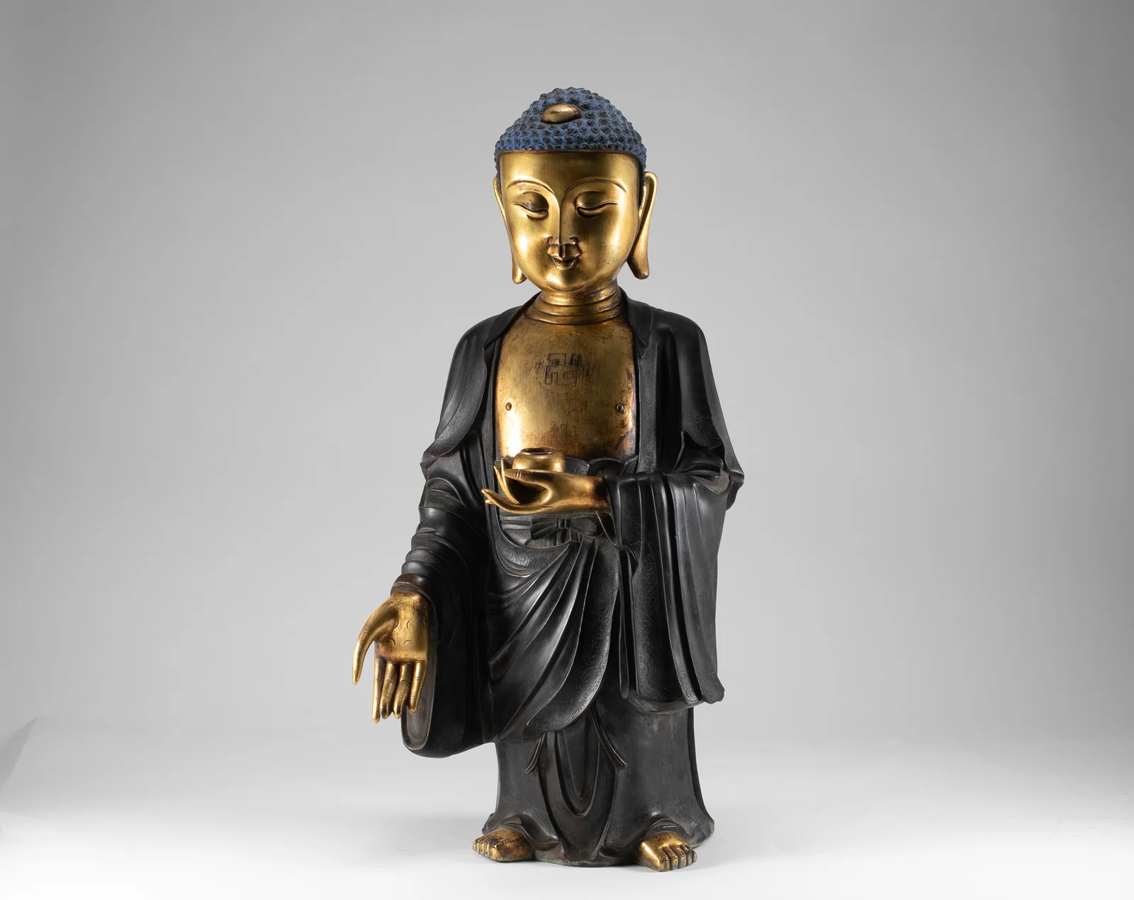 Ming Dynasty copper body Shakyamuni