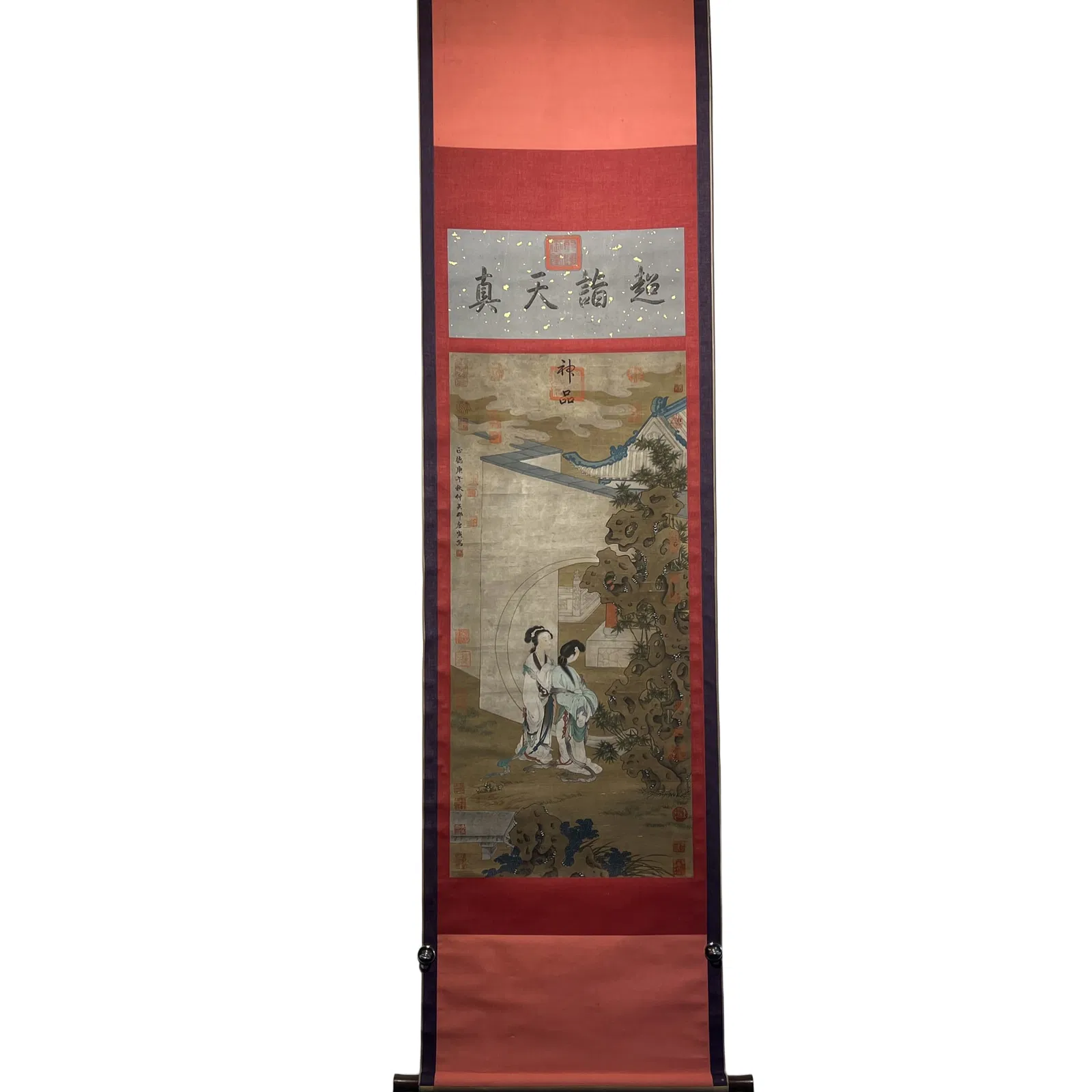 Ming Dynasty Tang Yin Lady Portrait Hanging Scroll