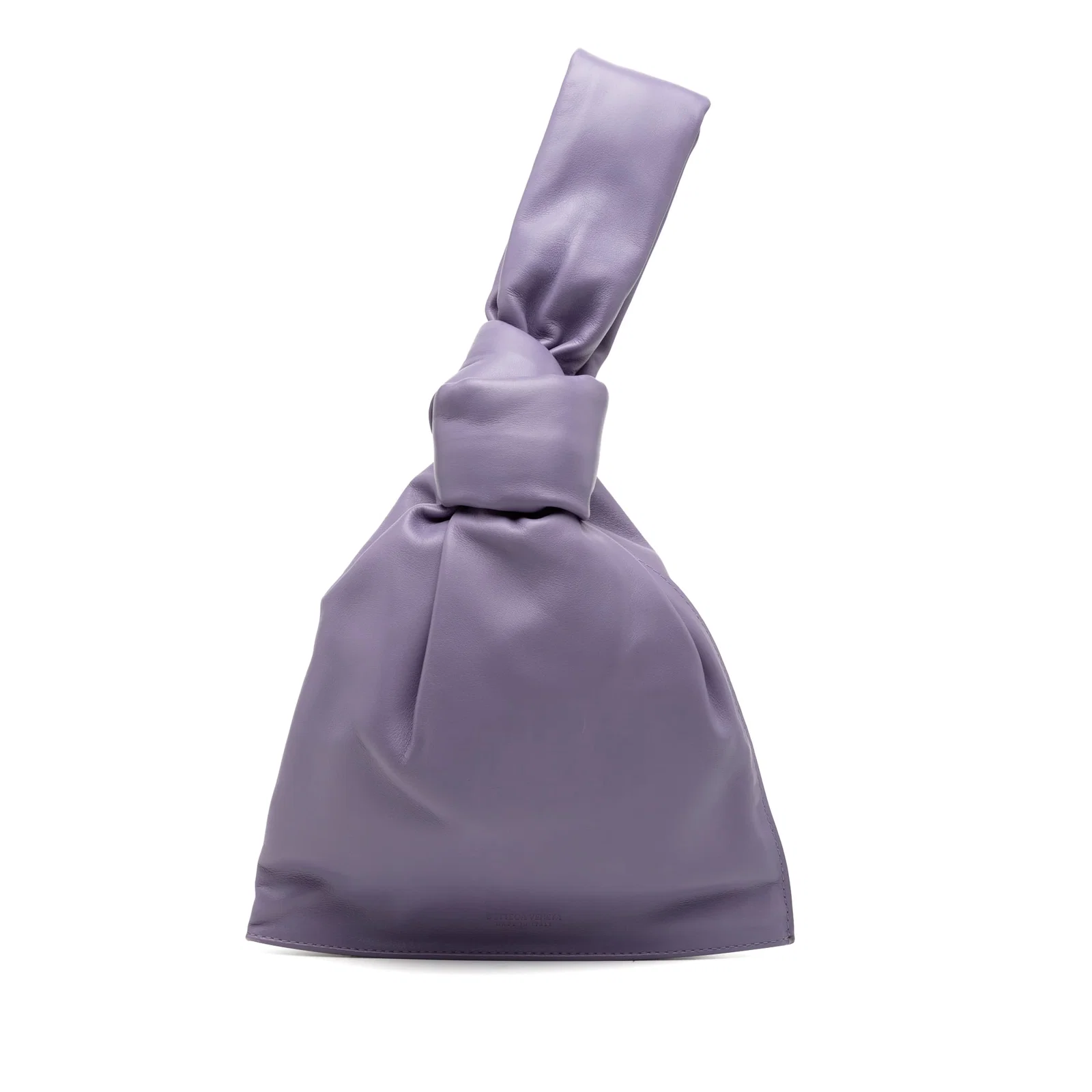 Mini BV Twist Leather Handbag by Bottega Veneta Purple