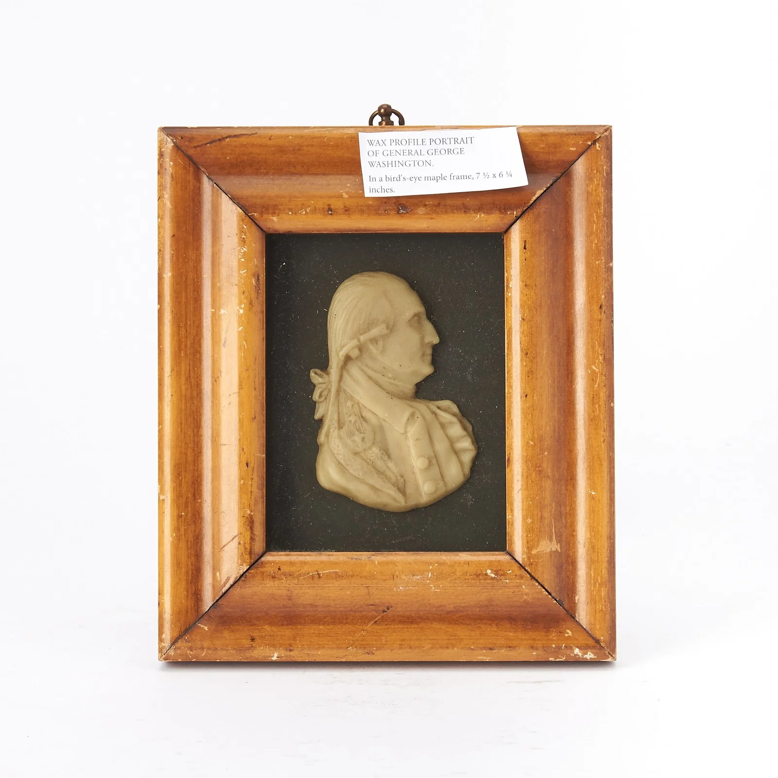 Miniature Wax Profile Portrait Bust of George Washington