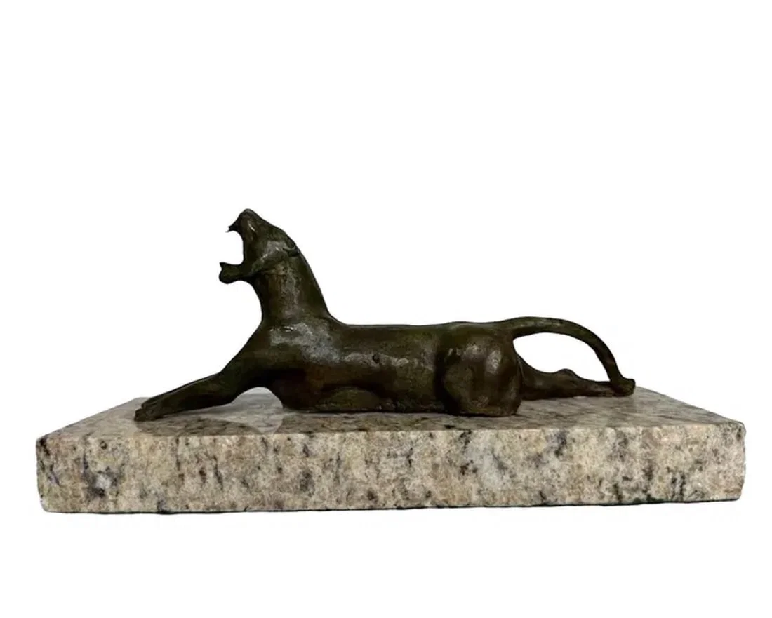 Moder Tiger Bronze Sculpture