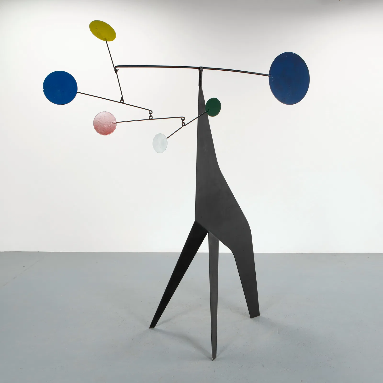 Monumental Black Contemporary French Metal Sculpture, Artisan-Crafted, 1980s