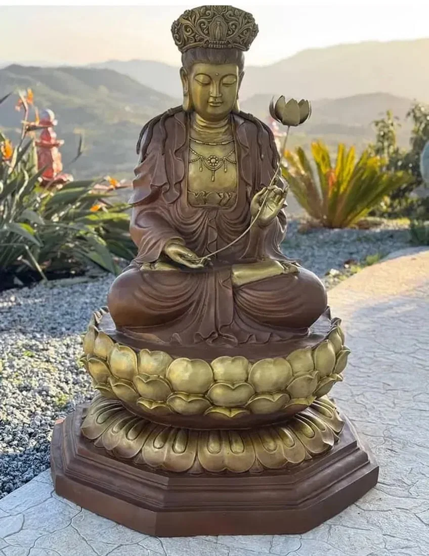 Monumental Life Size Bronze Buddha