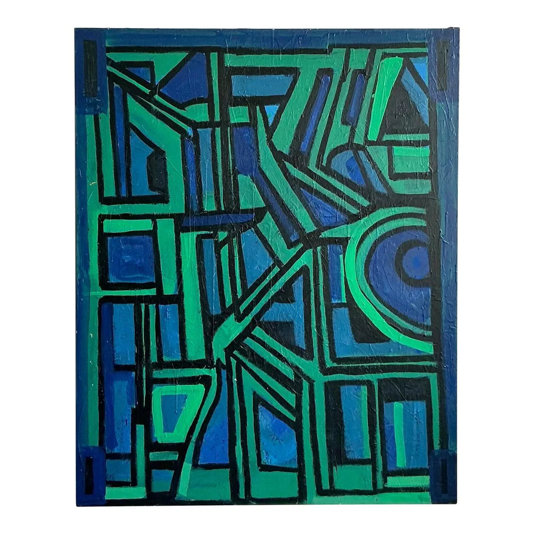 Monumental Original Abstract Oil Painting on Canvas Boho Mid-Century Art 60 x 48