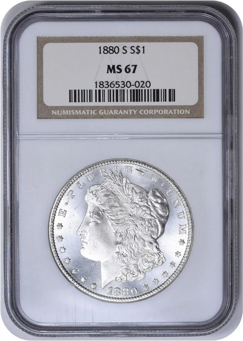 Morgan Dollar 1880 San Francisco MS67 Certified by NGC