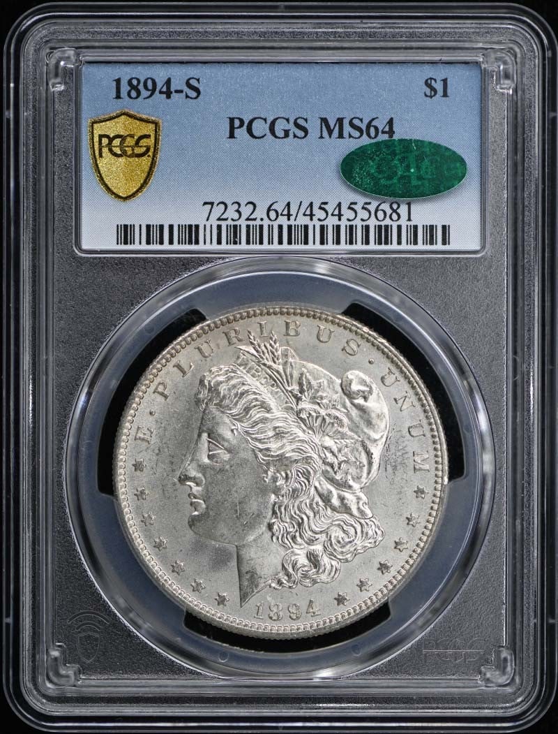 Morgan Silver Dollar 1894 San Francisco PCGS MS64 CAC Certified