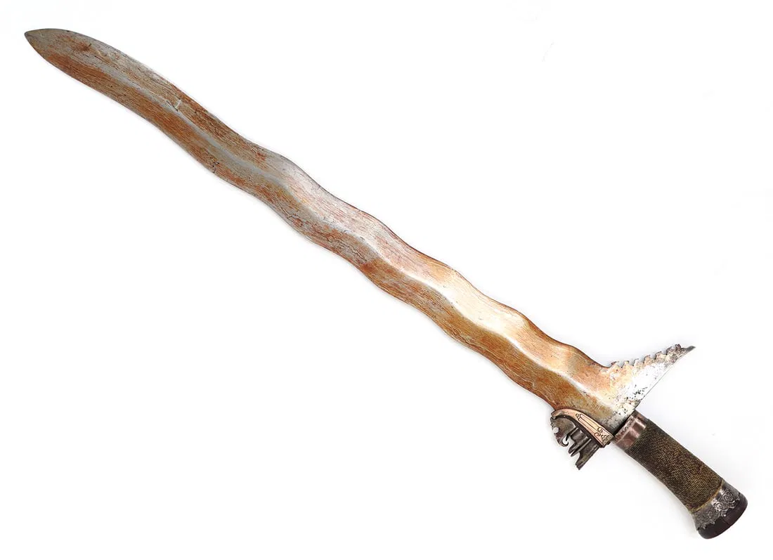 Moro Wavy Blade Kris with Iron Asang