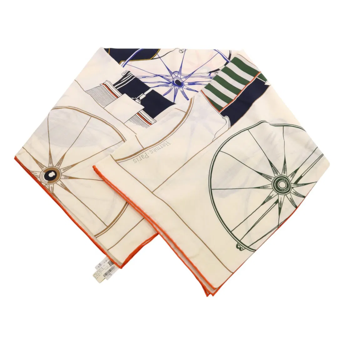 Mors A Jouets 140 Bandana Shawl Cashmere Silk in Beige Black Multicolor