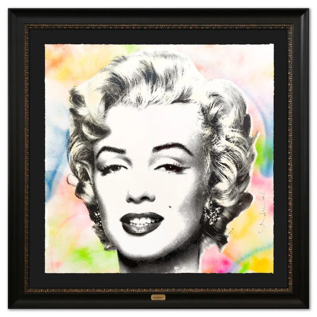 Mr. Brainwash- Original Mixed Media on Deckle Edge Paper "Marilyn Monroe"