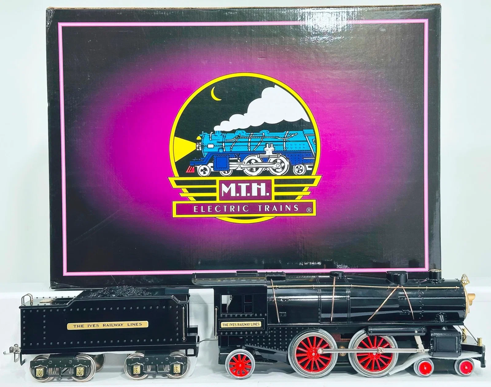 MTH Tinplate Traditions Modern Wide Gauge 1134 High Steam Locomotive and Tender Black Boxed
